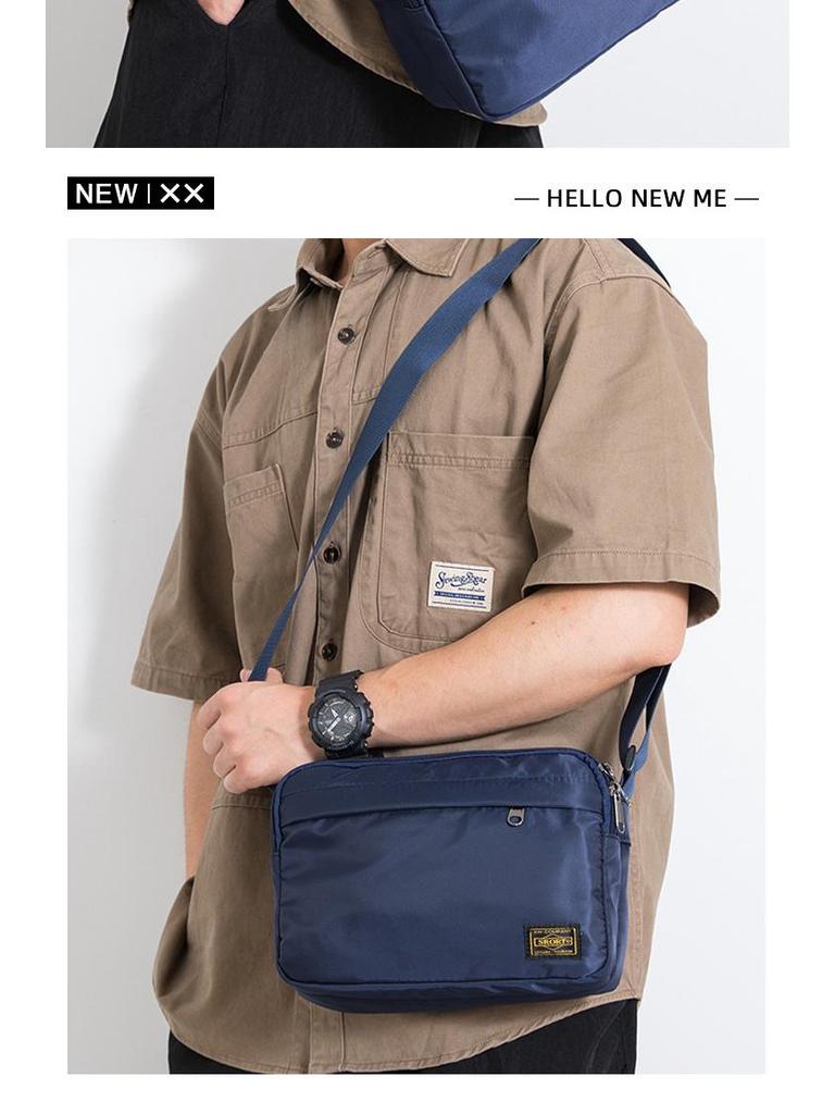 Japanese Minimalist Men's Casual Crossbody Bag - Oxford Cloth Shoulder Bag in Workwear Style