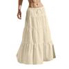 Dámské splývavé maxi sukně s volánkovým lemem A Line Elastický pas Elegantní vrstvené Boho dlouhé sukně