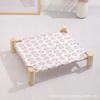 Elevated Pet Bed for Cats Dogs Detachable Nylon Canvas with Pine Wood Frame Breathable Raised Kitty Puppy Nest Portable Pet Bed