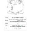 New 3.2L Stainless Steel Cat Water Fountain, USB Auto Smart Pet Drinking Fountain with Visual Water Window, Silent Pump for Cats