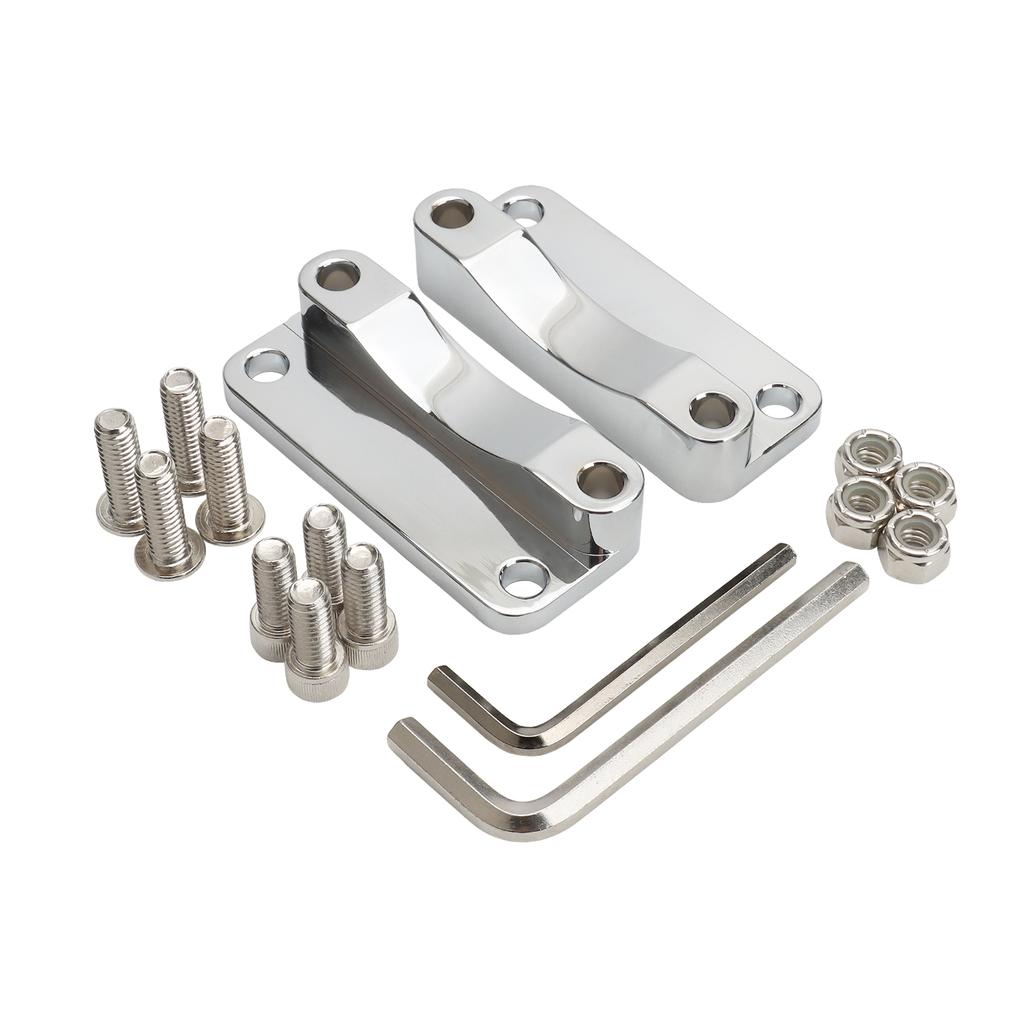 Chrome Front Fender Riser Spacer Bracket For Harley 00-13 Touring Road King Road Street Electra Glide FLHR FLHT 21" Wheel Chrome