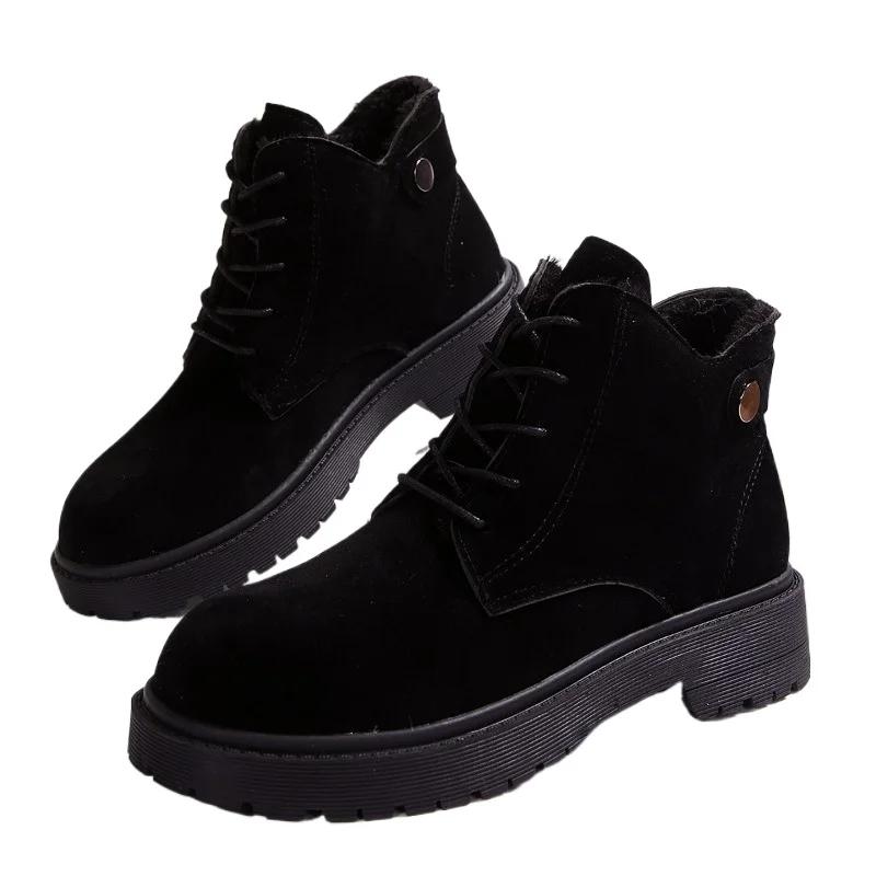 

Женская обувь 2024 года, горячая распродажа, современные женские ботинки, лаконичные ботильоны, женские, с круглым носком, со средним каблуком, со шнуровкой спереди, большие размеры, женская обувь 41