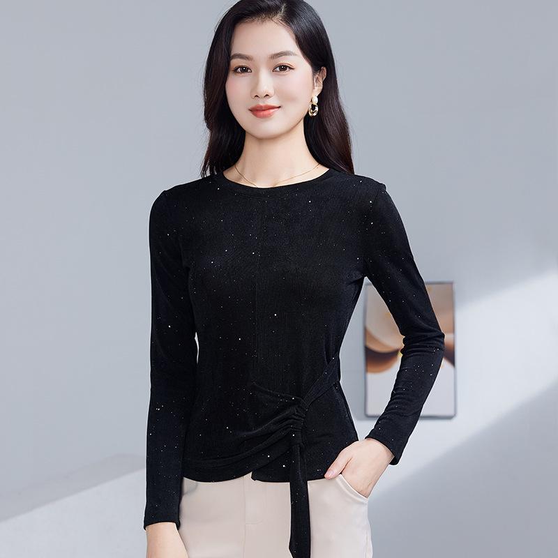 2025 Fall/Winter Women's Slimming Stretch Blouse with Long Sleeves
