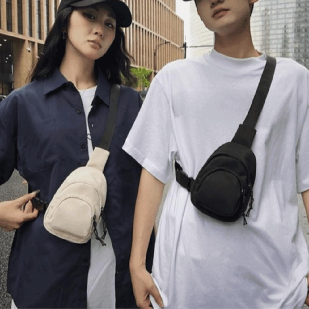 Nylon Men Crossbody Bag Mini Shoulder Bag Personalized Sports Chest Bag Phone Bag