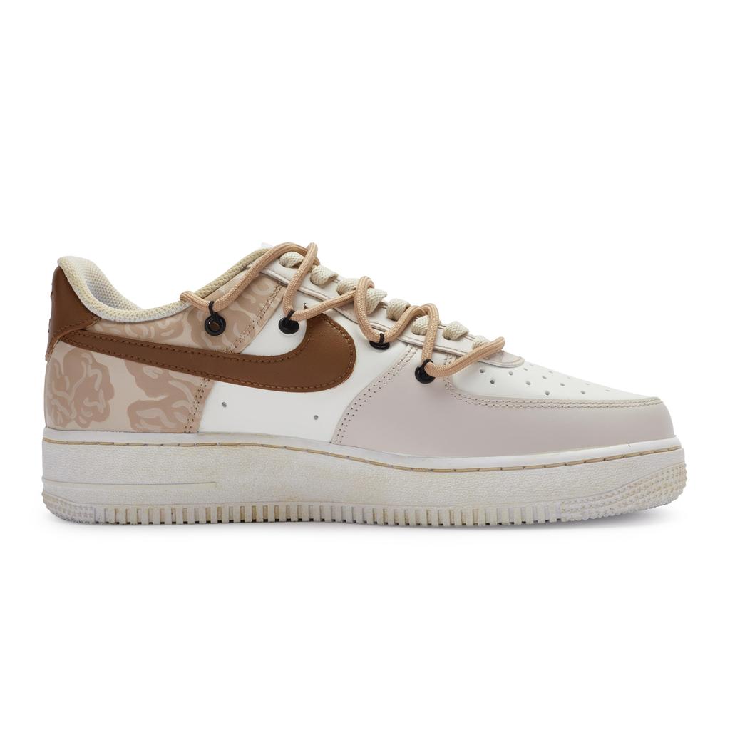 Nike Air Force 1 Slip Resistant Low top Skateboard Shoes GS Beige Brown DH2920-111(Team80-)