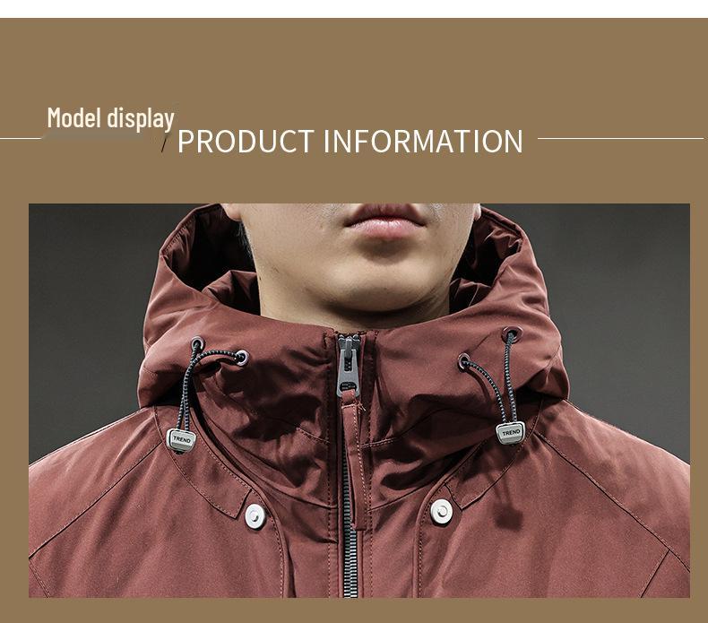 2025 Men's Trendy Hooded Cotton-Padded Winter Workwear Jacket - Thick, Warm, Cold Protection