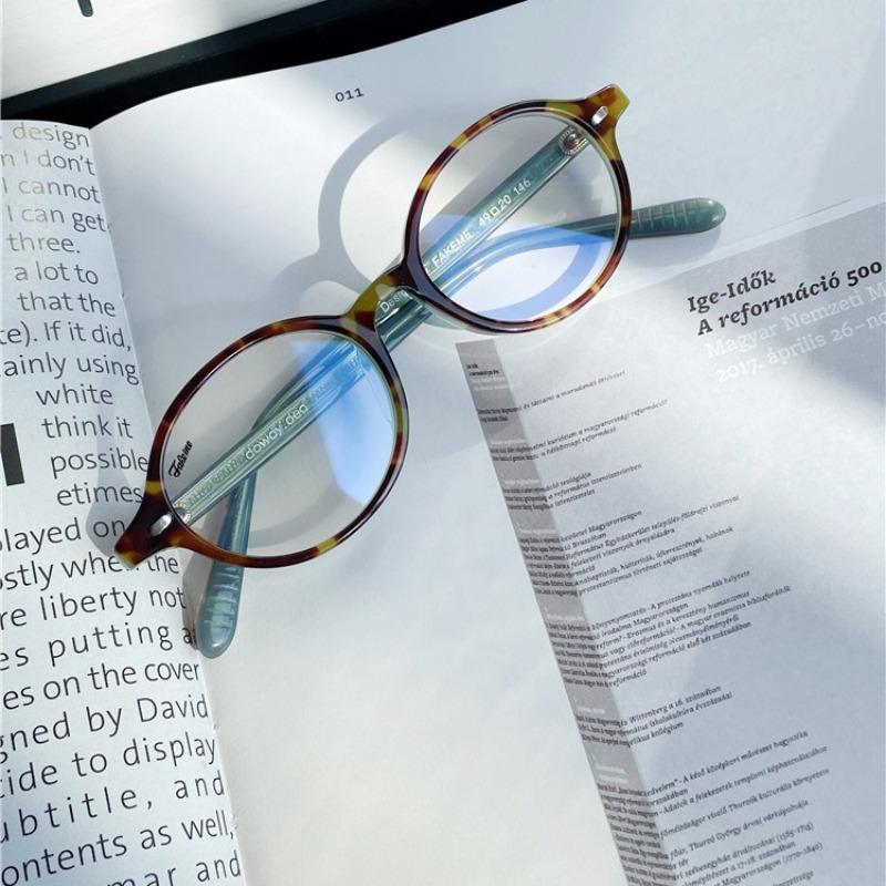 Anti Blue Light Myopia Glasses Men Artistic Frame Glasses 0 To -4.0 Ultra Light Retro Small Round Frame Myopia Glasses for Women