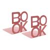 Powder Pink Letter-Shaped Metal Book Stand and Desktop Book Holder