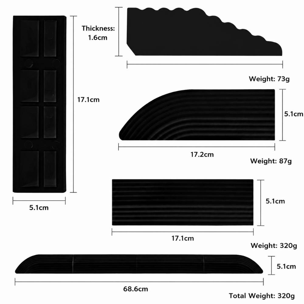 Solid Base Sweeping Robot Slope Climbing Strip Anti Slip Threshold Ramp For Robot Vacuum