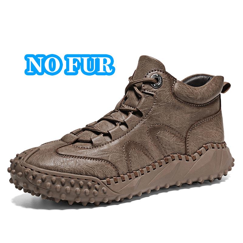 

Handmade Vintage Lace-Up Motorcycle Boots New Leather Mens Ankle Boots High Top Casual Shoes Leisure Walk Male Treking Footwear 46