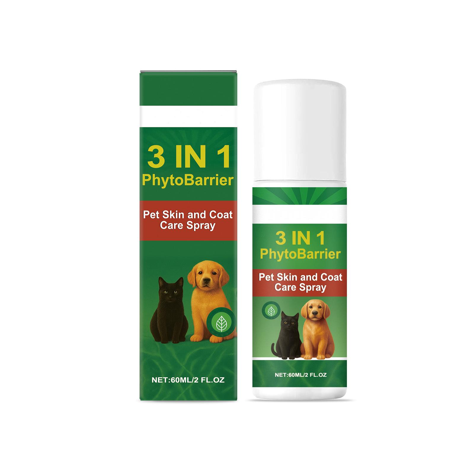 

60 мл Спрей для ухода за кожей питомца - Мягкий спрей для ежедневного использования для чистой и комфортной кожи One Size