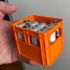 3D-gedruckte Bierkisten-Stil Batterieaufbewahrungsbox Nein. 5 Aa Nein. 7 Aaa 18650 Batterie Stapelbarer Aufbewahrungskorb