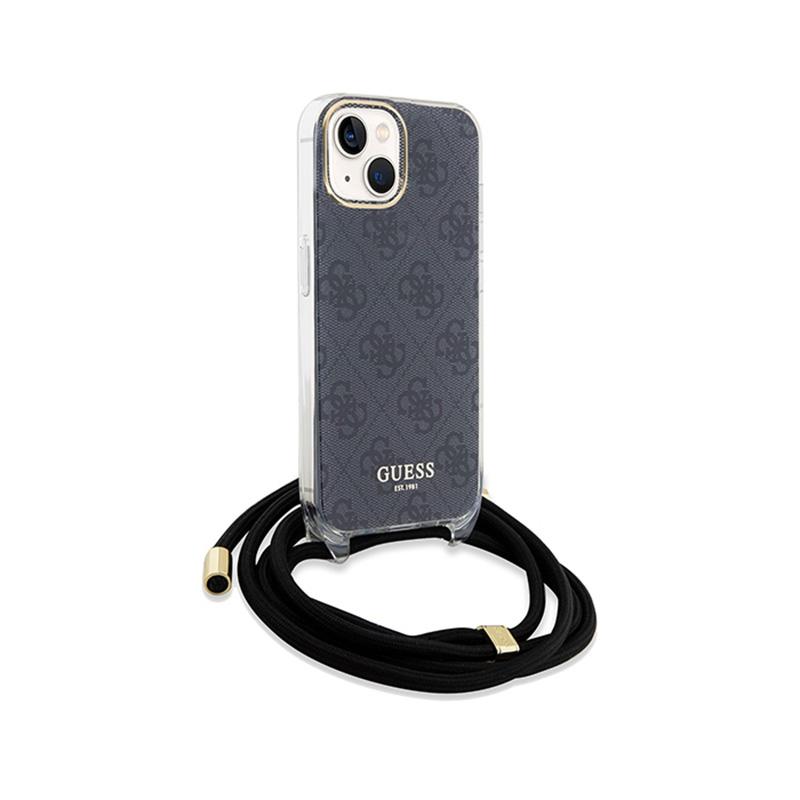 Guess Crossbody Cord 4G Print - Etui Iphone 15 (Czarny)