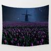 Natural Scenery Purple Flower Field Tapestry Office Living Room Decoration Home Wall Tapestry