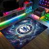 Chelsea FC Design Crystal Velvet Carpet Cozy Non?Slip Printed Rug For Bedroom Living Room Entrance
