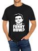 Funny How?" Black Cotton T-shirt - Casual Short Sleeve