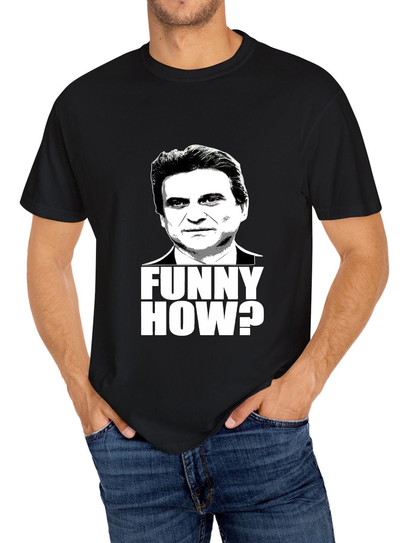Funny Tshirt Funny How? Black Cotton Tshirt - Casual Shor... XXXXL