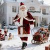 Set Costume di Babbo Natale per Uomo 8/12 Pezzi Outfit da Palcoscenico per Festa di Halloween M-6XL