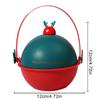 Portable Christmas Gift Box Eve Apple Packing Bag Santa Candy Snack Storage Bucket for Home Xmas Holiday New Year Party Supplies