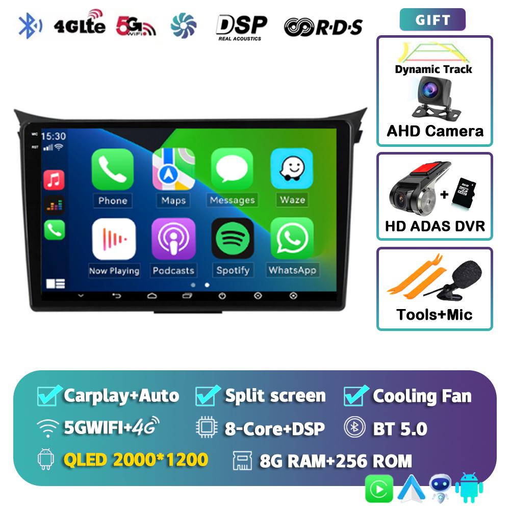 Android 14 Carplay Auto Car Radio For Hyundai I30 Elantra GT 2012 2013 2014 2015 2016 GPS Navigation Multimedia Player 4G Stereo