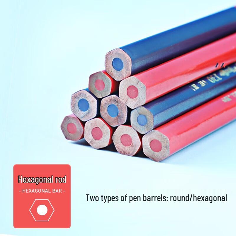 Chao Zong Hexagonal Red & Blue Marking Pencil цветная упаковка 10 шт.