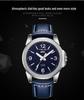 Hot-Selling Men's Fashion Quartz Watch: Waterproof, Luminous, Genuine Leather Strap