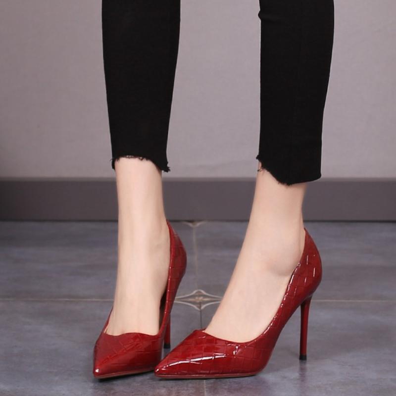 Fashion Spring Women Pumps Fashion Pointed Toe High Heels Sexy Dress Shoes Stiletto Office Work Women Shoes Autumn Wedding Party Shoes