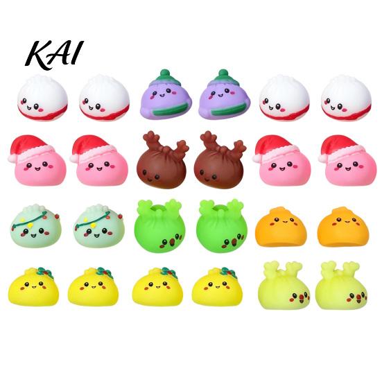 Christmas Party Supplies for Students 2026 Dumplings Advent Calendar with 24 Mini Bun Squeeze Collectible Toys Boys Girls Toys, Festive Countdown Box,