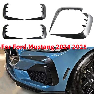 Für Ford Mustang 2024 2025 Frontstoßstange Seitenlüftungsschacht Canard Zierleisten Nebelscheinwerfer Blendenrahmen Abdeckungen ABS Zubehör
