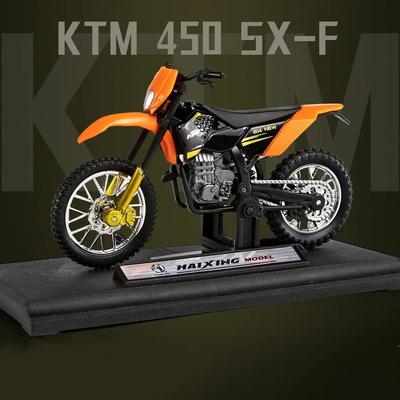 450 SX-F Legierung Motorrad Figur 1:18 Modellautos Tragbares Renn-Finger-Motorrad-Simulations-Set Spielzeug für Kinder