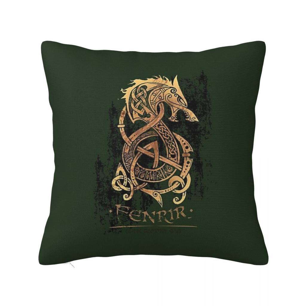 Viking Loki Son Fenrir Square Pillowcase Cushion Cover Pillow Case Throw Pillow Cover for Home Sofa Living Room