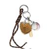 Mini Baseball Glove Wooden Bat Keychain Women'S Bag Accessories Sports Car Key Chain Key Ring Gift For Man Women