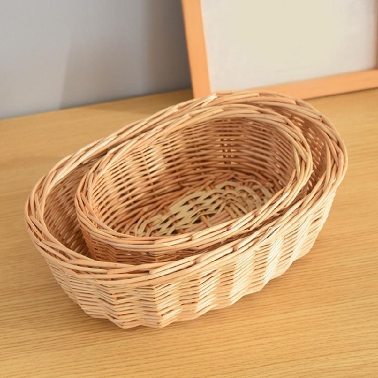Handcraft Rattan Fruit Bowl Portable and Sturdy Designs Enhances The Beauty Of Your Household Environment Storage