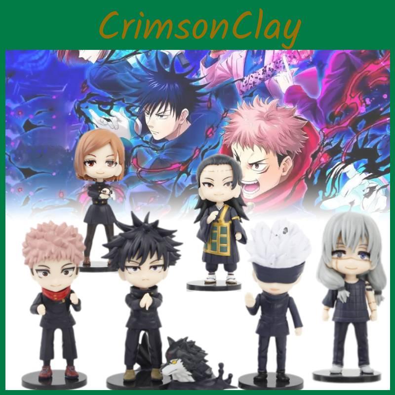 6pcs Kaisen Jujutsu Figurine Anime Model Cake Ornament Festival Garnish Xmas