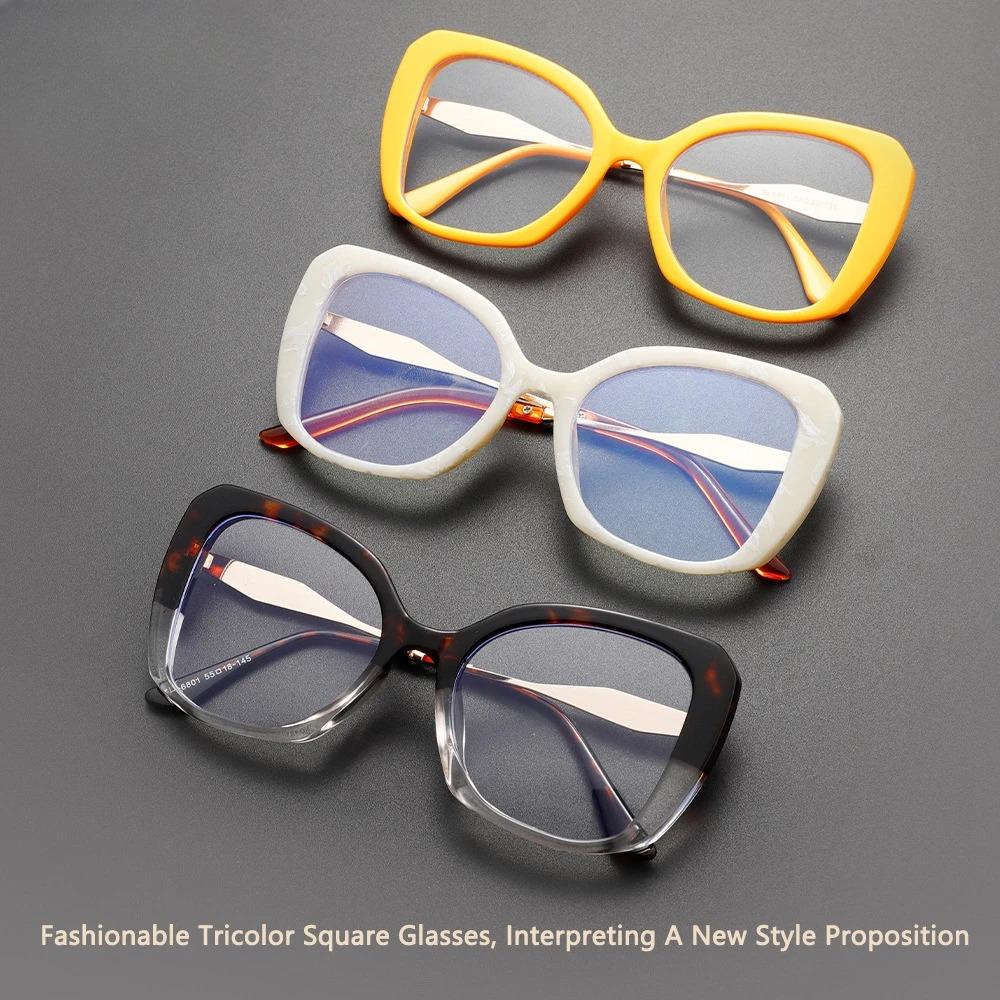 New Minimalist Anti Blue Light Flat Glasses Protective Goggles That Can Also Be Worn Without Makeup Decorative Metal Glasses