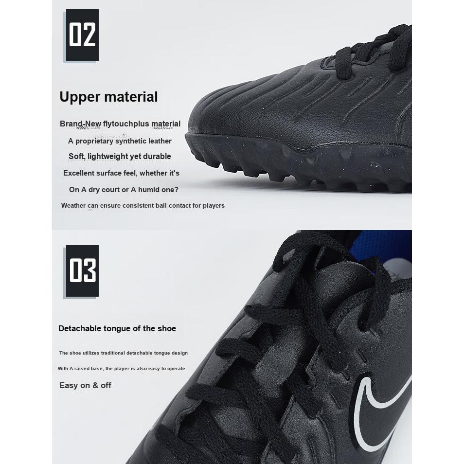 Nike Tiempo Legend 10 Club TF GS Shadow Pack Kids Sneakers Black Hyper-Royal Chrome DV4355-040