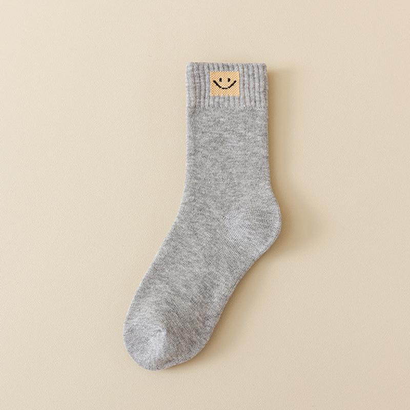 Women's Thickened Terry Socks - Anti-pilling, Non-slip, Mid-calf, Warm Autumn/Winter Floor Socks