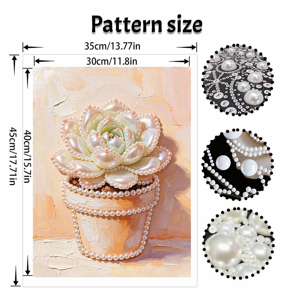 Succulent Pearl Painting Handmade DIY 5D Creative Ornaments Living Room Home Decoration Painting