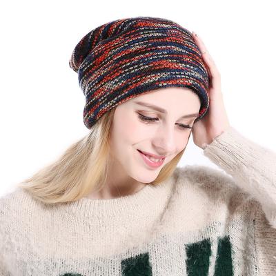 Winter Warm Wool Cap Fashion Unisex Knitted Hat Outdoor Plus Cashmere Warm Hat Christmas Gift