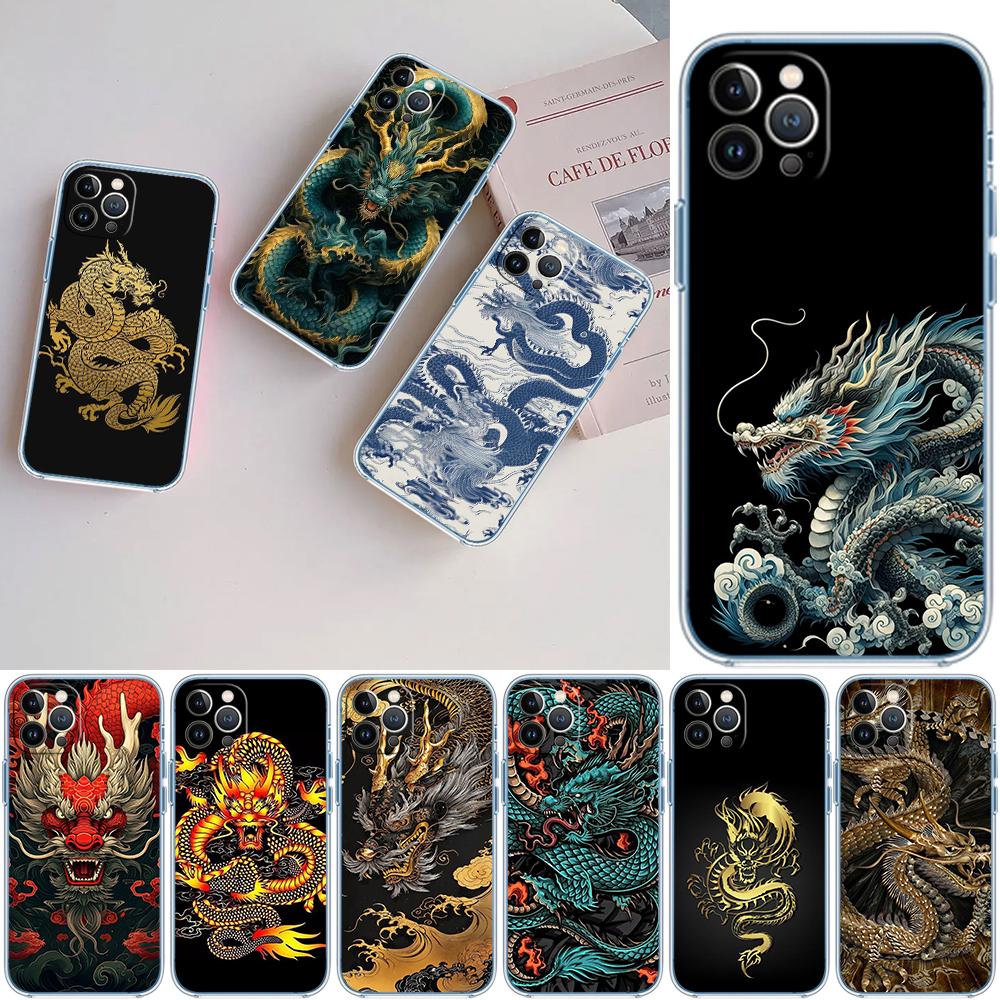 LO25 Chinese Draak Telefoonhoesje voor Motorola Moto Edge 20 30 40 50 S30 Fusion Ultra Pro Neo Lite + G200 G23