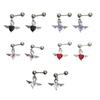 Stainless Steel Angel Wing Heart Stud Earrings Hypoallergenic Ear Studs Lightweight Jewelry For Women Everyday Wear