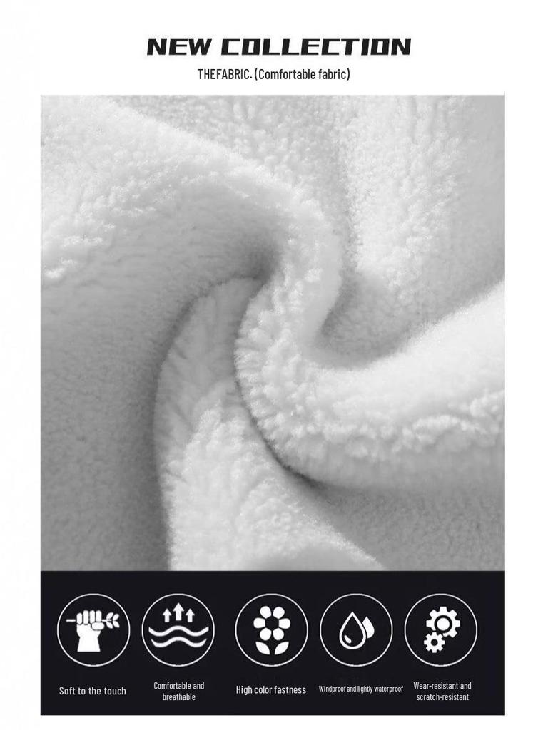 Men's Cotton-Padded Fleece Jacket for Autumn/Winter - Thick, Hong Kong Style for Teens, Boys, Junior & High School Students