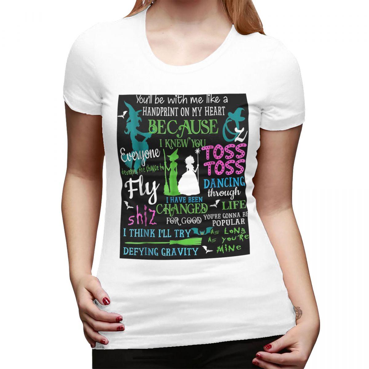 

Halloween Wicked Musical TShirt for Women Crew Neck Streetwear T Shirts Womens Short Sleeve Summer Clothes Tops S