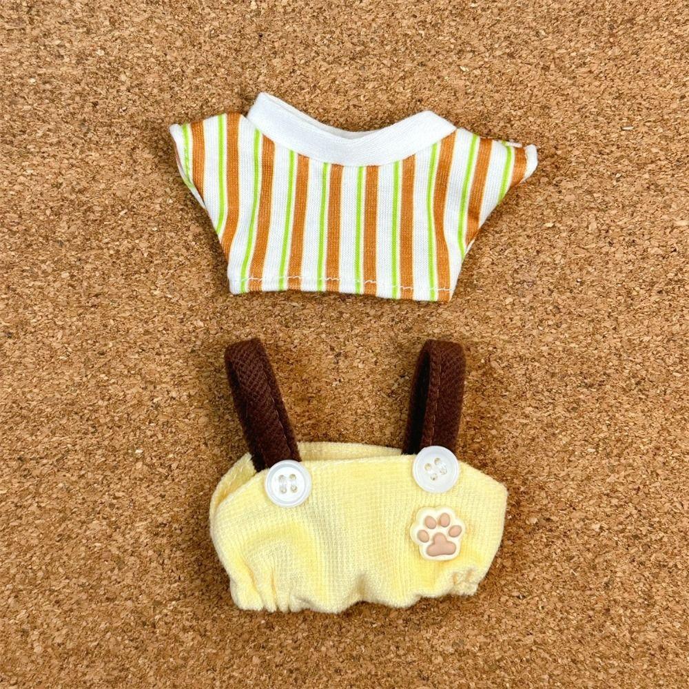 10CM Size Cotton Doll Rompers Soft Cotton Mini Doll Clothes Plush Doll Outfit  Doll Dressing