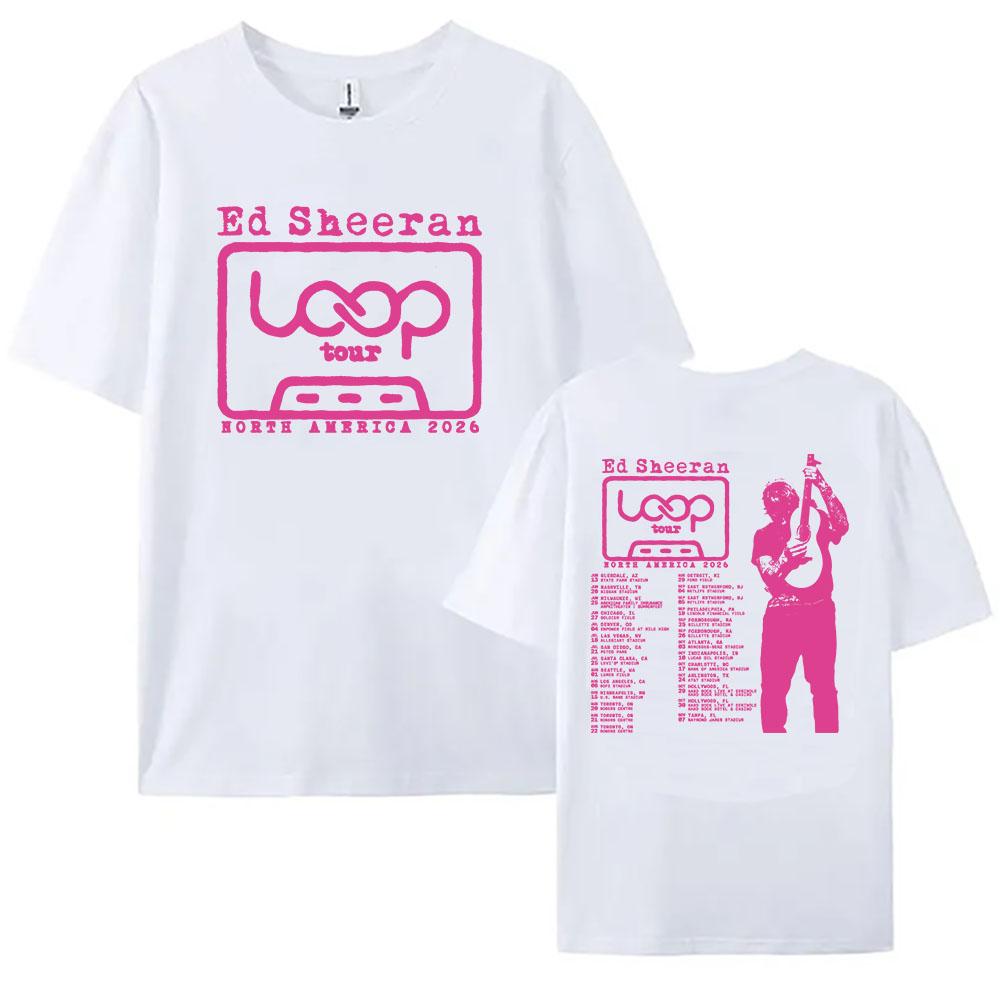 Ed Sheeran Loop Tour T-shirt North America 2026 Graphic Print Tees Summer O-neck Short Sleeve Unisex Tshirts Streetwear