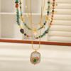 Vintage handmade layered Baroque pearl necklace, African pine natural stone beaded new Chinese high-end sweater chain