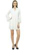 Bimba Women Designer Short Boho Dress With Gathers On Waist & Ruffle Sleeves