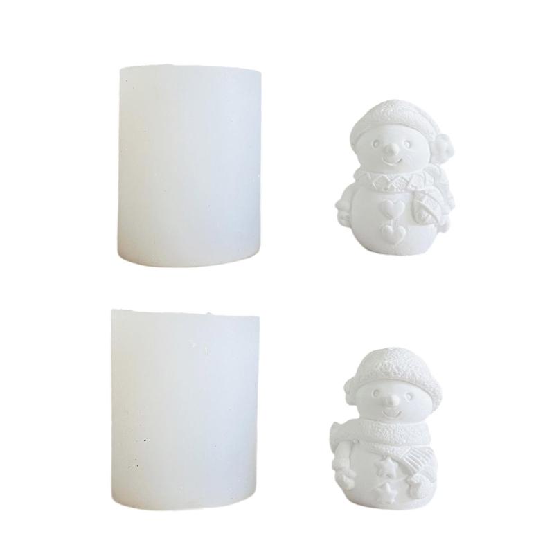 Christmas Mould Handmade Silicone Molds Snowman Candle Molds Soap Molds Castings Molds Craft Supplies