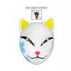 Halloween Cat Face Mask for Women Halloween Glow LED Masks Anime Cosplay Masks Halloween Christmas Party Lighting Cat Masks