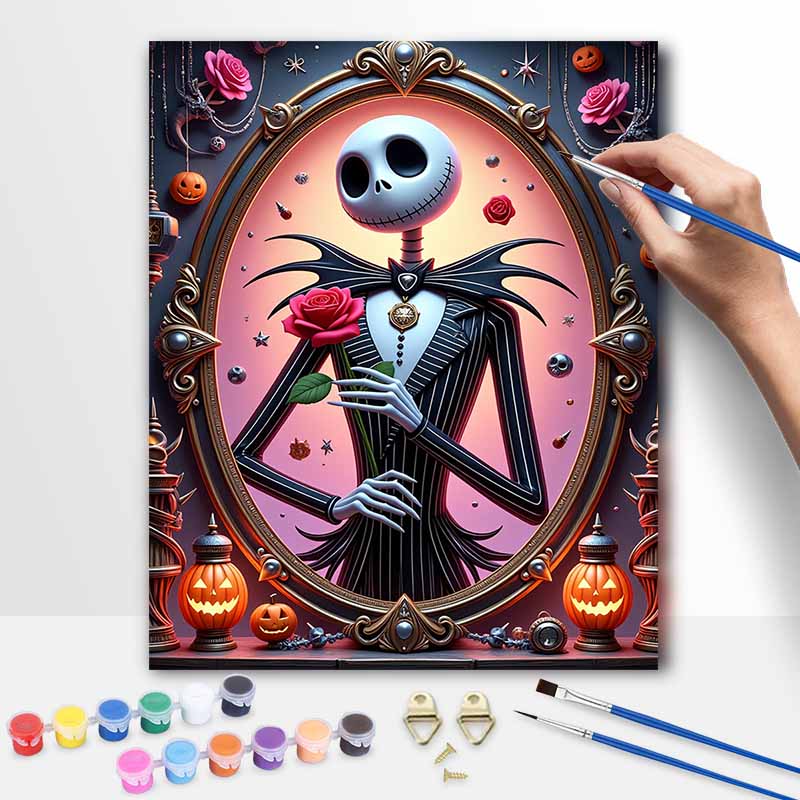 Disney Jack Skellington oil painting art kit handmade painting diy home decoration 20x30cm